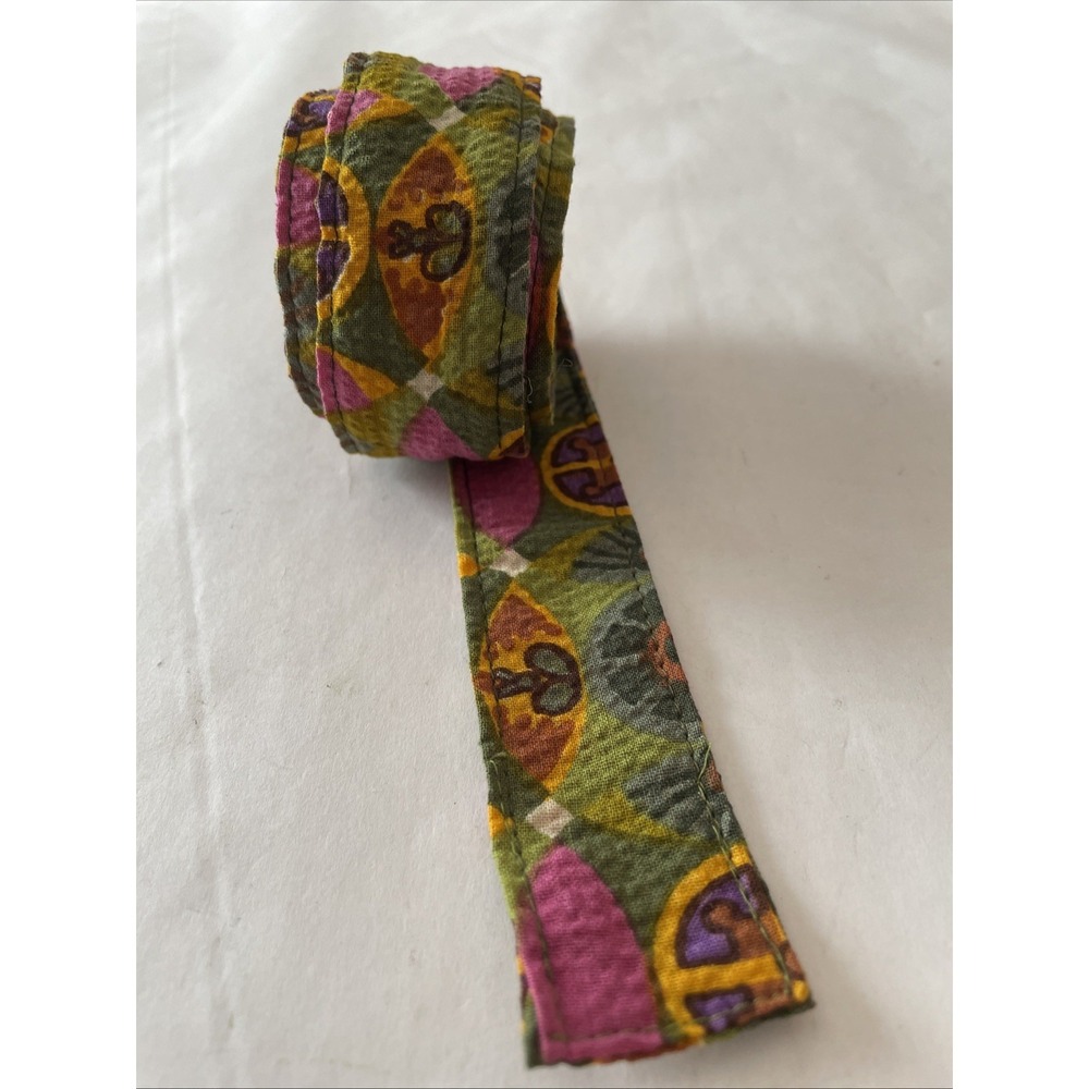 vintage 60 s 70 s hippy belt headband  Floral Print 52" Long 1.25" Wide